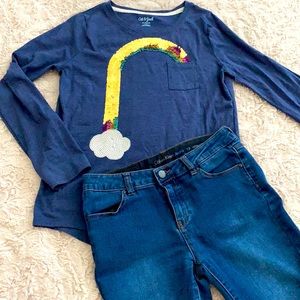 Calvin Klein ultimate skinny jeans and tunic top